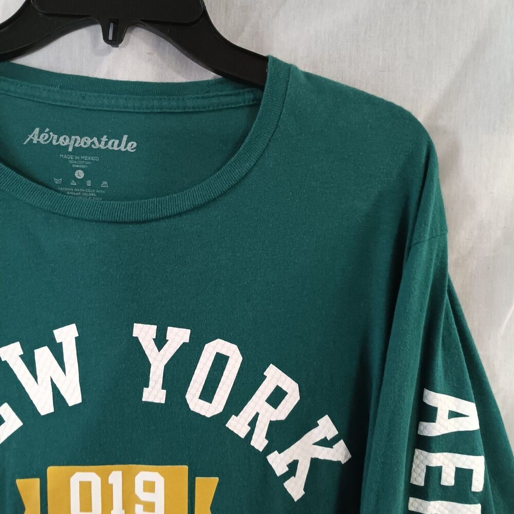 Aeropostale Men's Longsleeve Shirt Sz Large Spellout Green